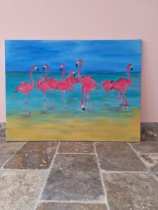 Flamingo on the beach 2
